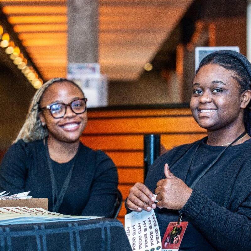 HU Students smiling at Howard Thesis Showcase 2024