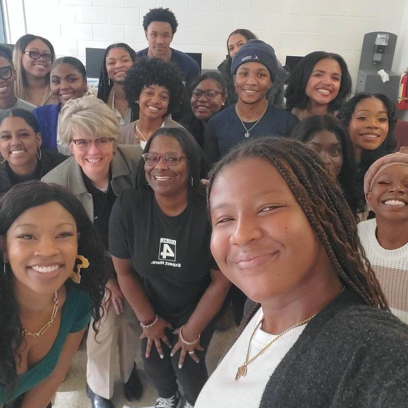 Dr. Christine McWhorter with students