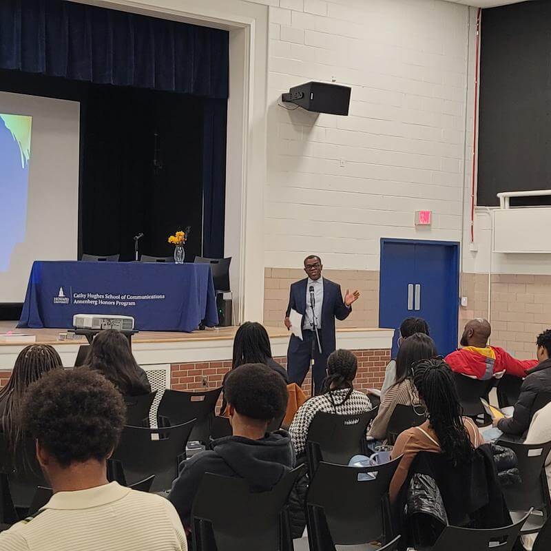 Annenberg Director Chuka Onwumechili gives Annenberg presentation