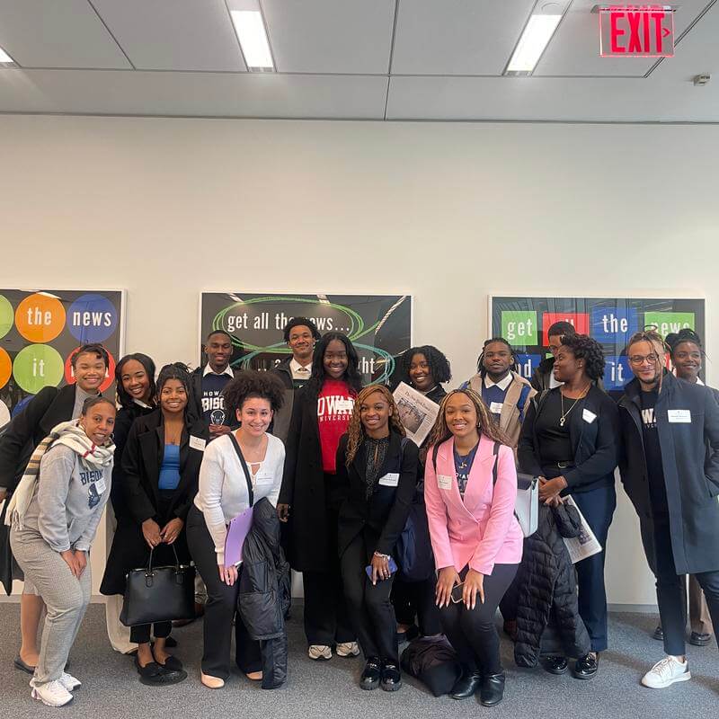 Students on the New York City Media Tour in 2024