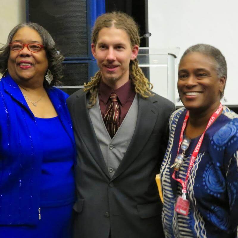 Professor Sonja Williams and student at 2015 Paul Robeson Student Awards