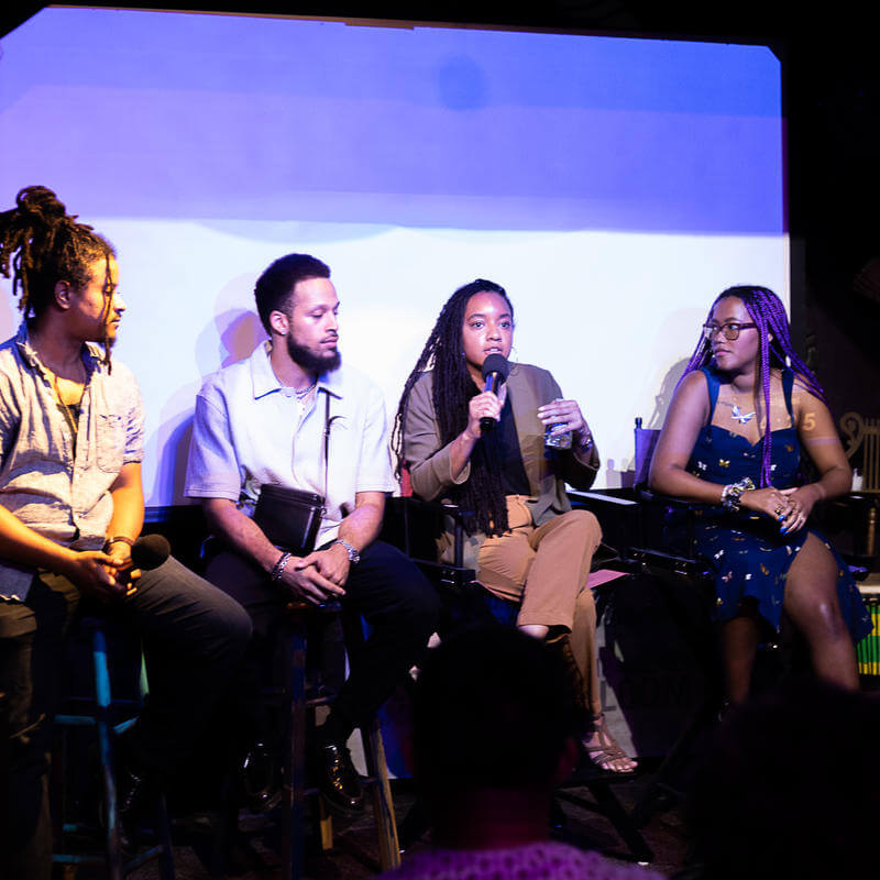 HU MFA Film students Jolene Carter and Christian Cumber at Fundraiser