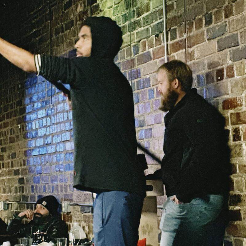 MFA film students on set 