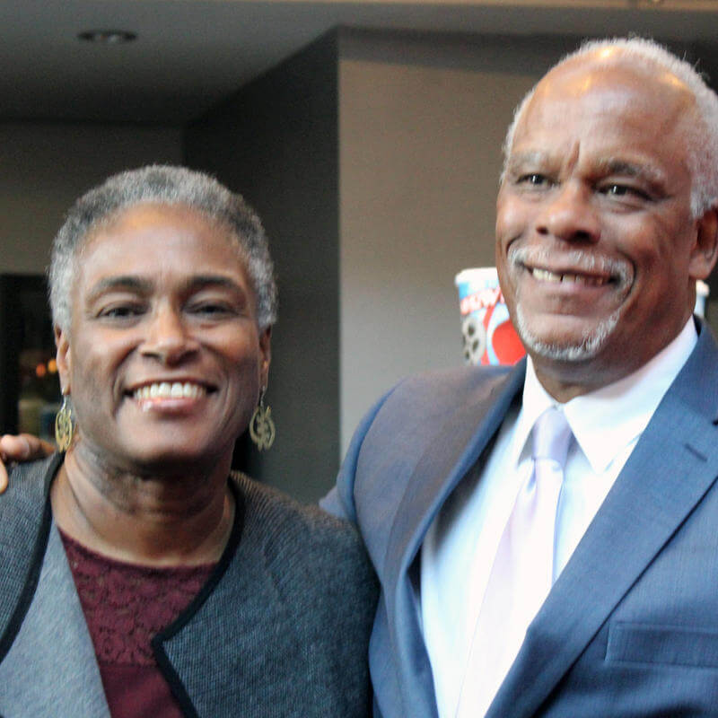 Sonja Williams and Stanley Nelson at the 2017 Paul Robeson Student Awards