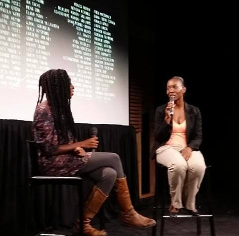 Assistant Professor Akosua Adoma Owusu speaks with Dr. Montre Missouri of Parallel Film Collective