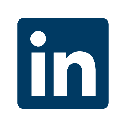 LinkedIn logo of the word "in" against a dark blue background.